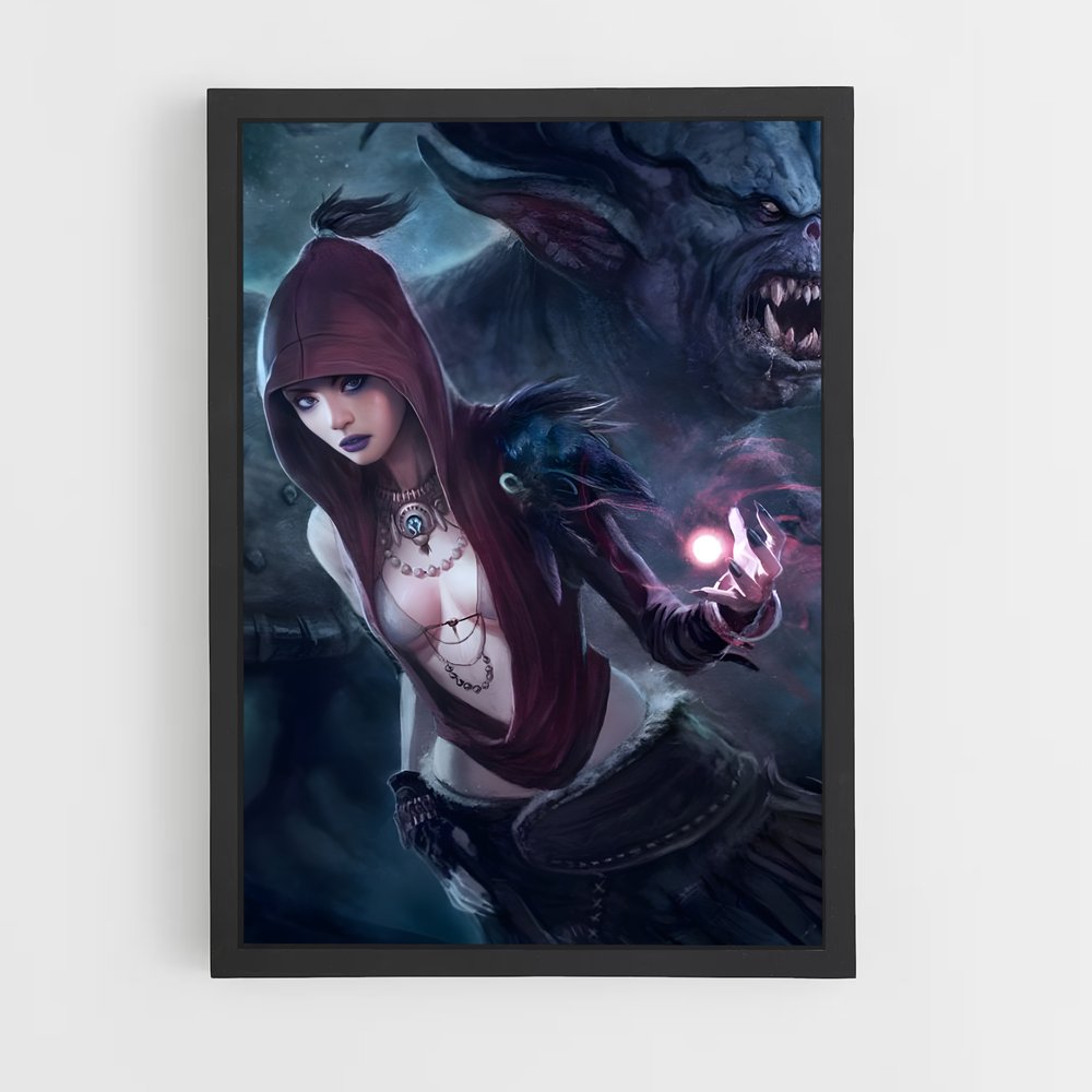 Poster Morrigan et le Dragon – affiche Dragon age (vue 2)